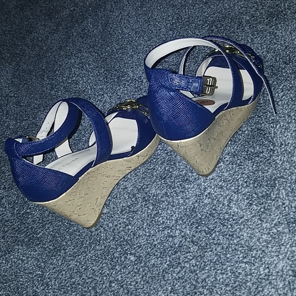 Marc Fisher Shoes - Marc Fisher Navy Blue Wedges Brand New